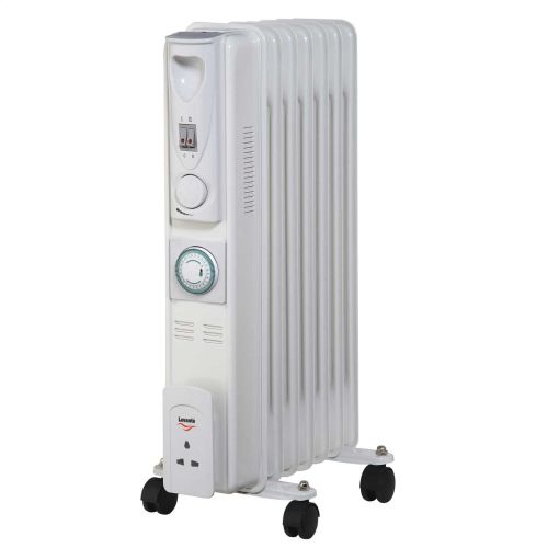 1.5Kw Oil Filled Radiator With 24Hr Timer - Levante White
