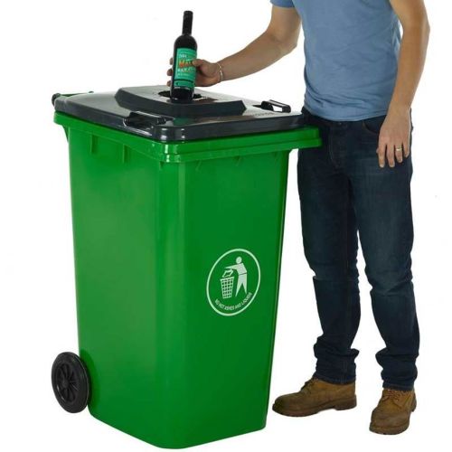 Bottle Hole Lid Wheelie Bins Simplified Waste Disposal