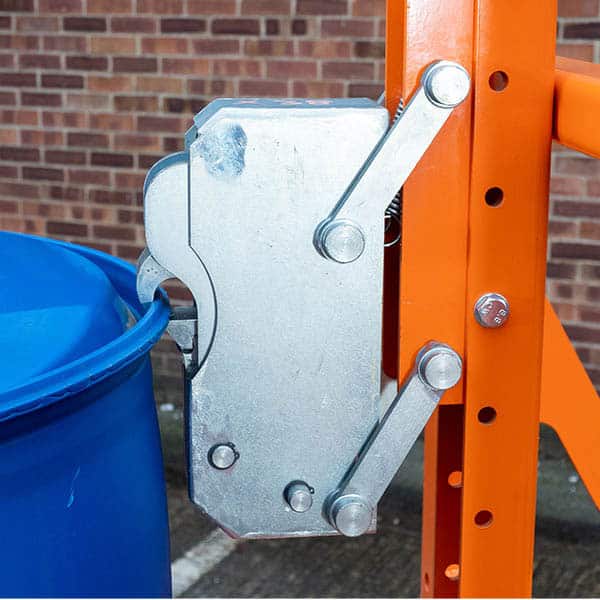 Improve Forklift Drum Handling with the Fork Mounted Rim Grip